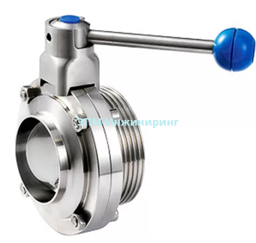 Затвор дисковый Ду 40 нержавеющий сварка/резьба AISI 304 от компании ООО "ЭПМ-Инжиниринг"